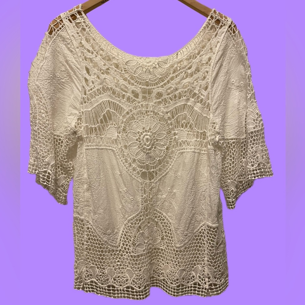 Elegant White Lace Blouse